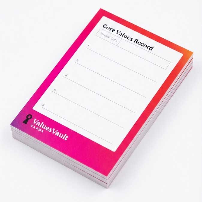 Core Values Record card